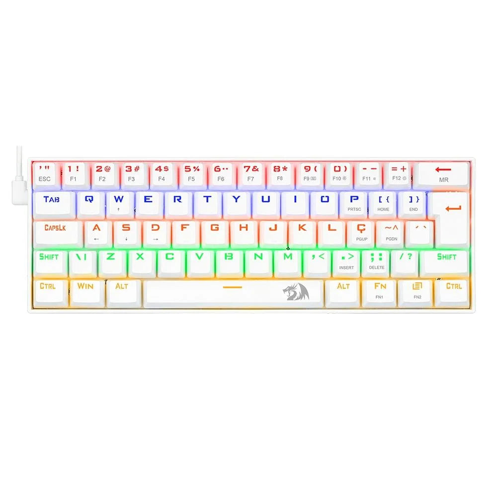 Teclado Mecânico Gamer Redragon Lakshmi Branco